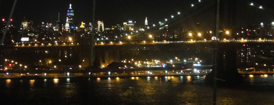The View from the Brooklyn Bridge at Night